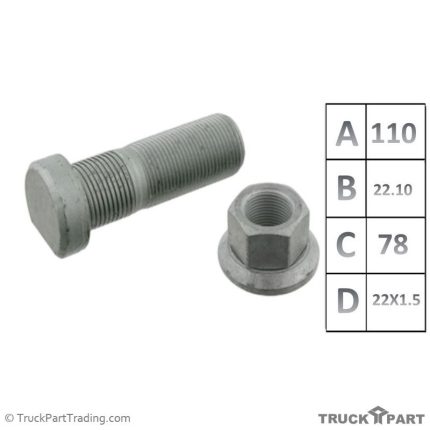 پیچ چرخ 110 آکسور