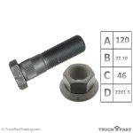 پیچ چرخ 120 عقب دانگ فنگ