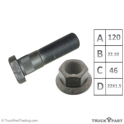 پیچ چرخ 120 عقب دانگ فنگ